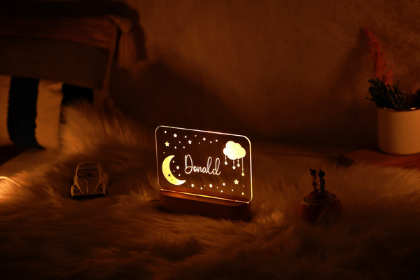 Moon and Stars Night Light - Toddler Gifts - Name Light for Kids - 1st Birthday Gifts - Kids Room Decor - New Baby Gifts - Nursery Decor.jpg