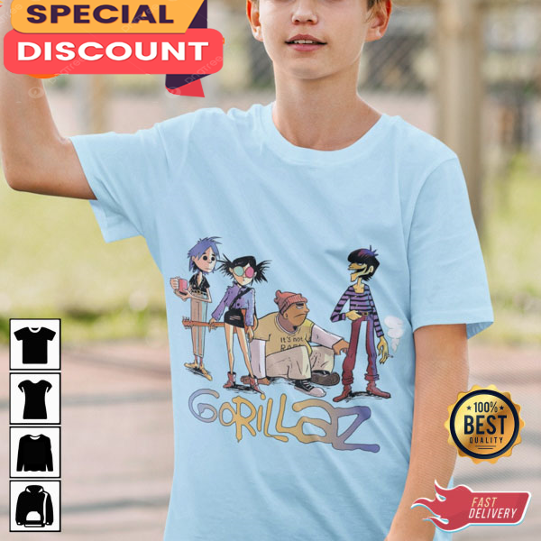 Gorillaz Band Gorillaz British Virtual Band Vintage T-Shirt.jpg