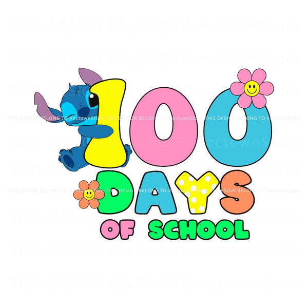 Floral 100 Days of School Stitch SVG.jpg