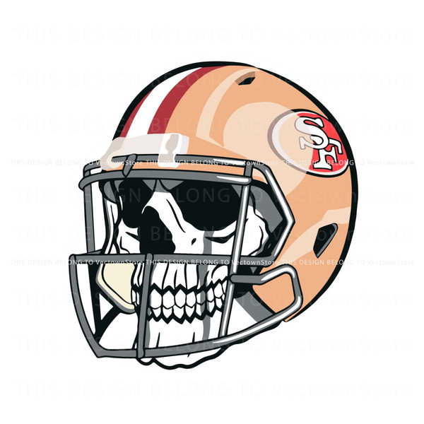 Skull Wear San Francisco 49ers Football Helmet SVG.jpg