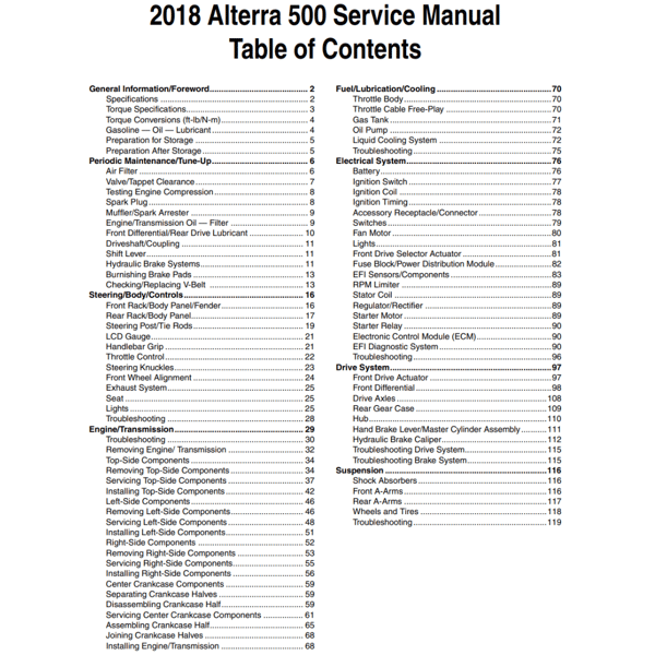 Arctic Cat Alterra 500 2018 Service Manual (1).png