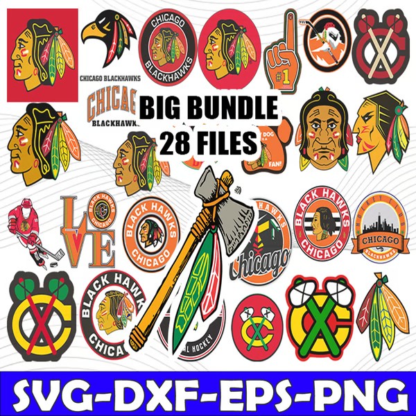 Bundle 28 Files Chicago Blackhawks Hockey Team Svg, Chicago Blackhawks Svg, NHL Svg, NHL Svg, Png, Dxf, Eps, Instant Dow.jpg