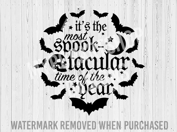 Its the most wonderful time of the year Svg, Halloween SVG, Halloween Sayings Svgs, Halloween Quotes Svg, Halloween Vector, Bat Svg.jpg