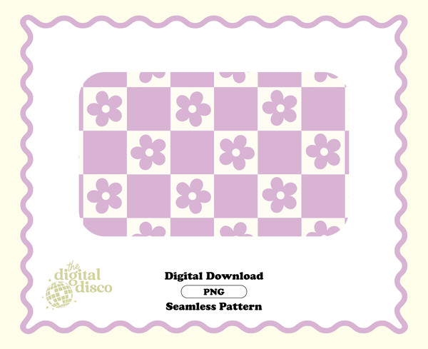 Checkered Seamless Pattern PNG, Flower Pattern, Groovy Pattern, Retro Pattern, Trendy Pattern, Seamless Pattern for fabric, Summer PNG 12.jpg