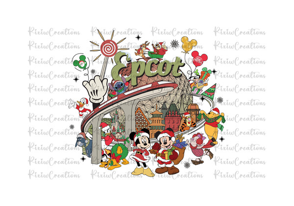 Epcot Mouse And Friends Svg, Christmas Squad Svg, Character Xmas, Family Vacation, Christmas Friends, Christmas Shirt, Holiday Season Svg.jpg
