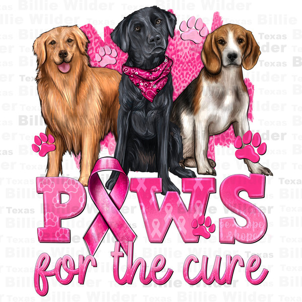 Paws for the cure png sublimation design download, Cancer Awareness png, find a cure png, fight Cancer png, sublimate designs download.jpg