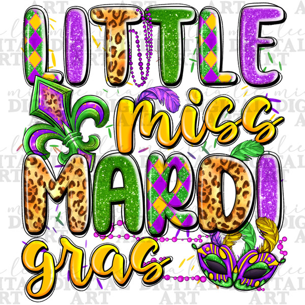 Little miss Mardi Gras png sublimation design download, Fleur de lis  png, Happy Mardi Gras png, sublimate designs download.jpg