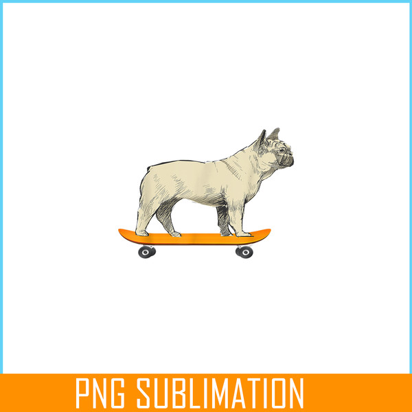 HL161023151-Funny French Bulldog On Skateboard PNG, French Bulldog PNG, French Dog Artwork PNG.png