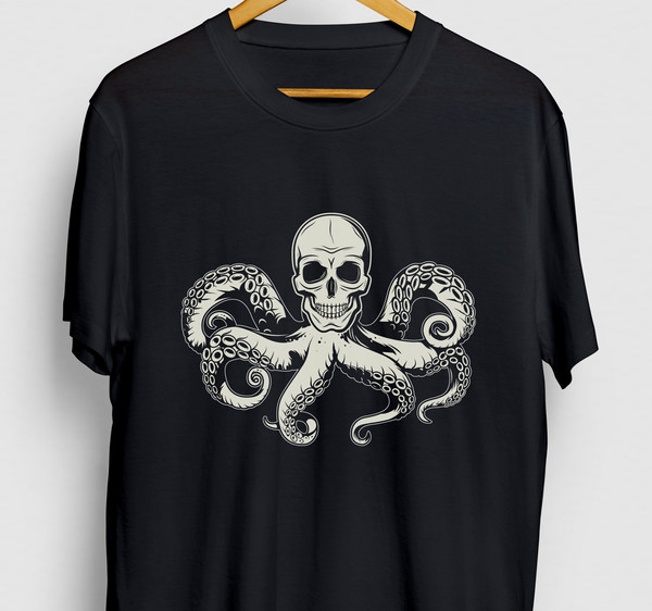 Octopus Shirt, Ocean Gift, Octopus Tee, Octopus Scull Hoodie  Youth Shirt  Unisex T-shirt.jpg