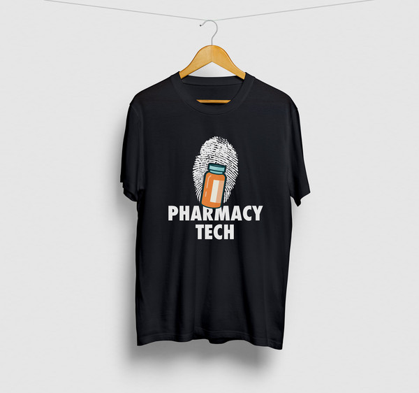 Pharmacy Technician Shirt, Fingerprint Pharmacy School Gift, Gift For Pharmacist, Pharmacist Assistant Unisex T-shirt.jpg