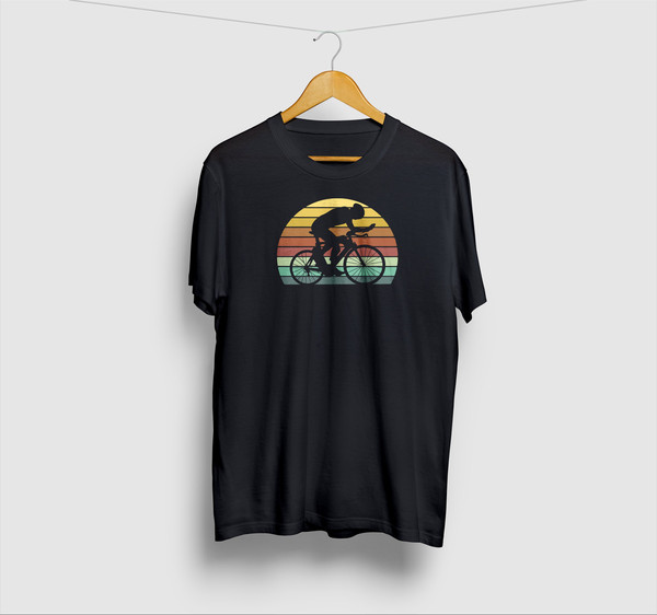 Retro Sunset Bicycle shirt, Cycling shirt, Bicycle Gift, Bicycle Lover Shirt, Cycling gift, Funny Biker Gift, Biking Gifts.jpg