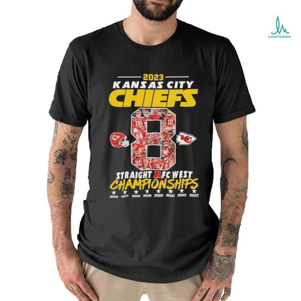 2023 Kansas City Chiefs 8 Straight Afc west Championships shirt - Limotees.jpg