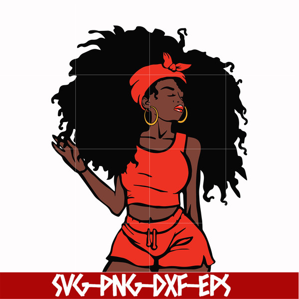 OTH00019-Unbothered Black Girl Svg, Afro Woman Svg, African American Woman svg, png, dxf, eps file OTH00019.jpg