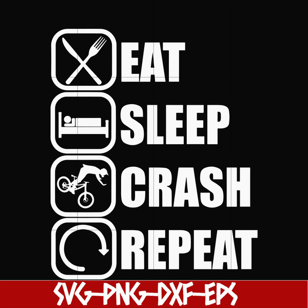 OTH0016-eat, sleep, crash, repeat svg, png, dxf, eps digital file OTH0016.jpg