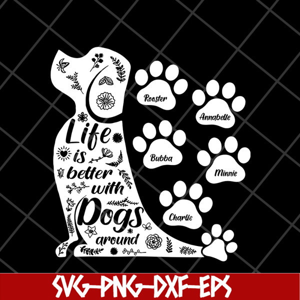 MTD08042105-life a with dogs svg, Mother's day svg, eps, png, dxf digital file MTD08042105.jpg