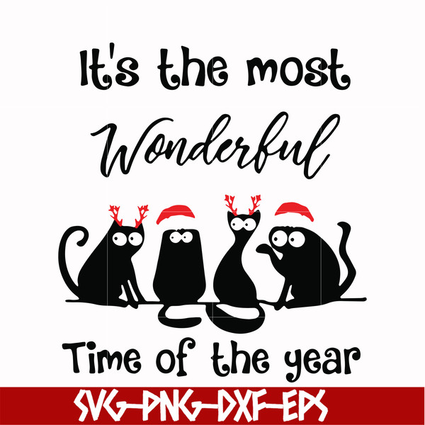 NCRM0019-It's the most wonderful time of the year svg, christmas svg, png, dxf, eps digital file NCRM0019.jpg