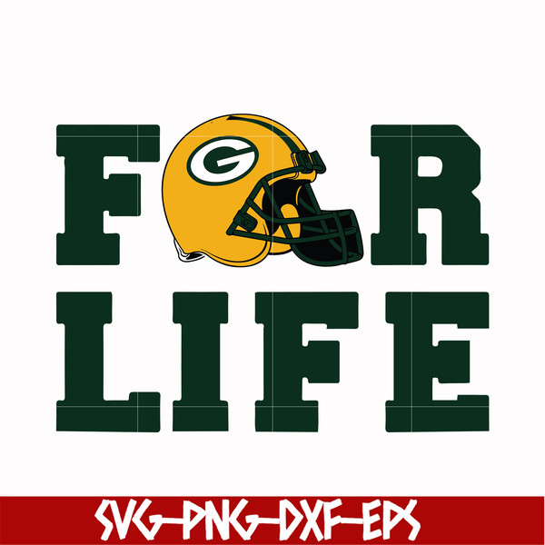 NFL02102027L-For life green Bay Packers svg, Packers svg, Nfl svg, png, dxf, eps digital file NFL02102027L.jpg