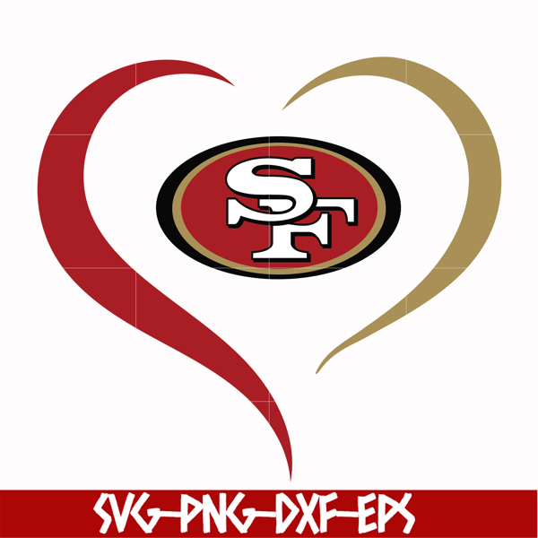 NFL0710202016L-San francisco 49ers heart svg, 49ers heart svg, Nfl svg, png, dxf, eps digital file NFL0710202016L.jpg