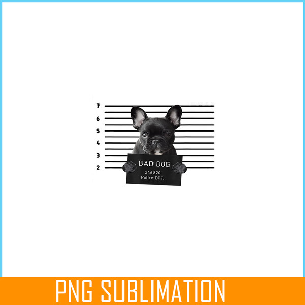 HL16102380-Bad Dog Jail Prisoner Puppy PNG, French Bulldog Prison PNG, Bulldog Mascot PNG.png
