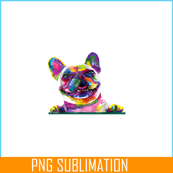 HL16102385-Colorful Bulldog Pop Art Style PNG, Frenchie Dog Lover PNG, French Dog Artwork PNG.png