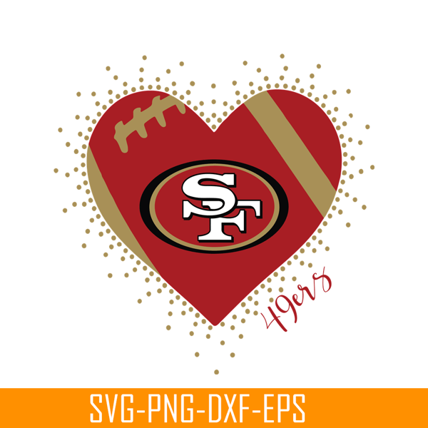 NFL2291123165-San Francisco 49ers Heart PNG DXF EPS, Football Team PNG, NFL Lovers PNG NFL2291123165.png