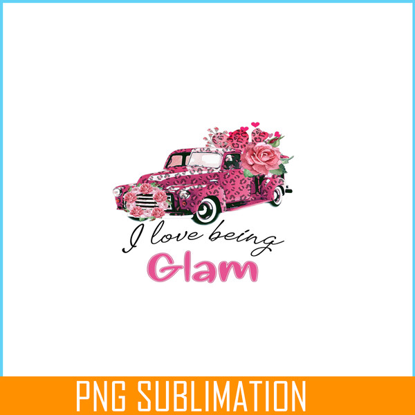 VLT19102347-I Love Being Glam PNG, Pink Valentine PNG, Valentine Holidays PNG.png