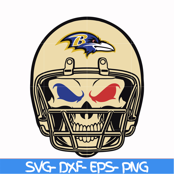NFL071010T-Baltimore Ravens skull svg, Baltimore Ravens svg, Ravens svg, Skull svg, Sport svg, Nfl svg, png, dxf, eps digital file NFL071010T.jpg