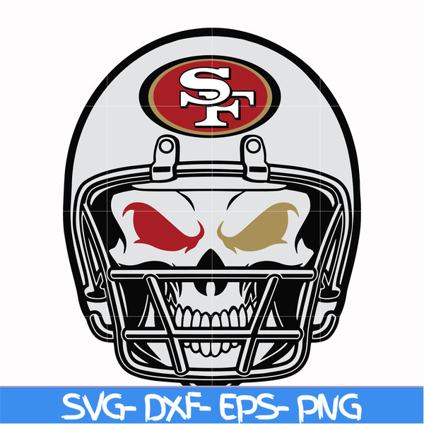 NFL0710202010L-San francisco 49ers skull svg, 49ers skull svg, Nfl svg, png, dxf, eps digital file NFL0710202010L.jpg