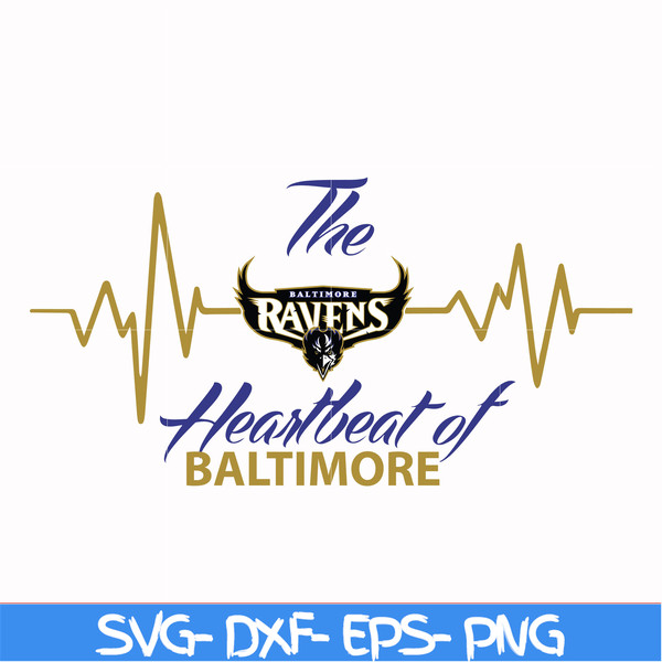 NFL071036T-The heartbeat of Baltimore Ravens svg, Baltimore Ravens svg, Nfl svg, Sport svg, png, dxf, eps digital file NFL071036T.jpg