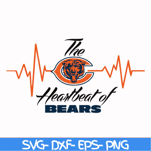 NFL111013T-The heartbeat of Chicago Bears svg, Chicago Bears svg, Nfl svg, Sport svg, png, dxf, eps digital file NFL111013T.jpg