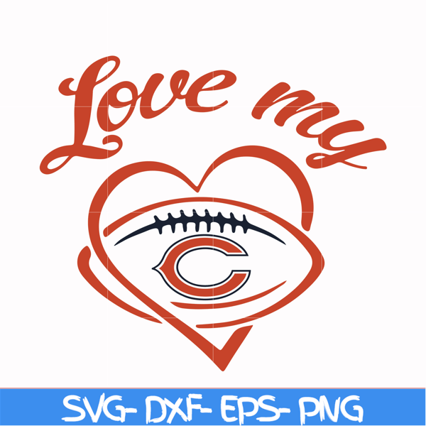 NFL111017T-Love my Chicago Bears svg, Chicago Bears svg, Bears svg, Sport svg, Nfl svg, png, dxf, eps digital file NFL111017T.jpg