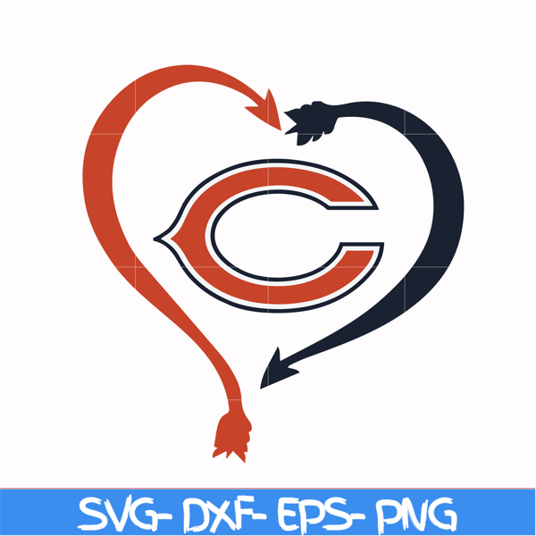 NFL111008T-Chicago Bears heart svg, Chicago Bears svg, Bears svg, Sport svg, Nfl svg, png, dxf, eps digital file NFL111008T.jpg