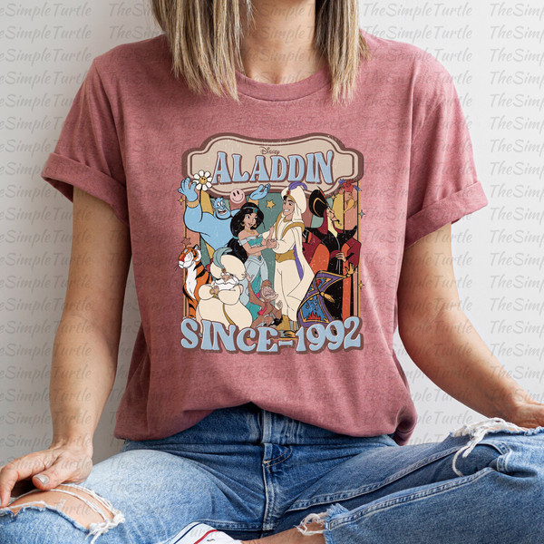 Vintage Aladdin & Jasmine Shirt, Aladdin Movie Shirt, Classic WDW Magic Kingdom, Genie's Lamp Mystique, Y2K Inspired Style.jpg