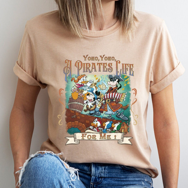 A Pirates Life For Me Disney Goofy Shirt, Disney Characters Pirates Shirt, Mickey Mouse Goofy Musical Shirt, Donald Duck Shirt, Disney Gift.jpg