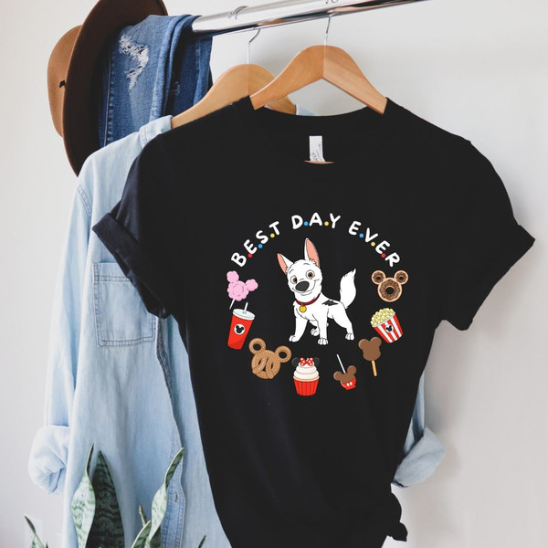 Bolt with Disney Snacks Best Day Ever Shirt,Disney Friends Best Day Ever Tee,Disney Bolt Movie Shirt,Disney Travel Shirt, Disney Family Trip.jpg