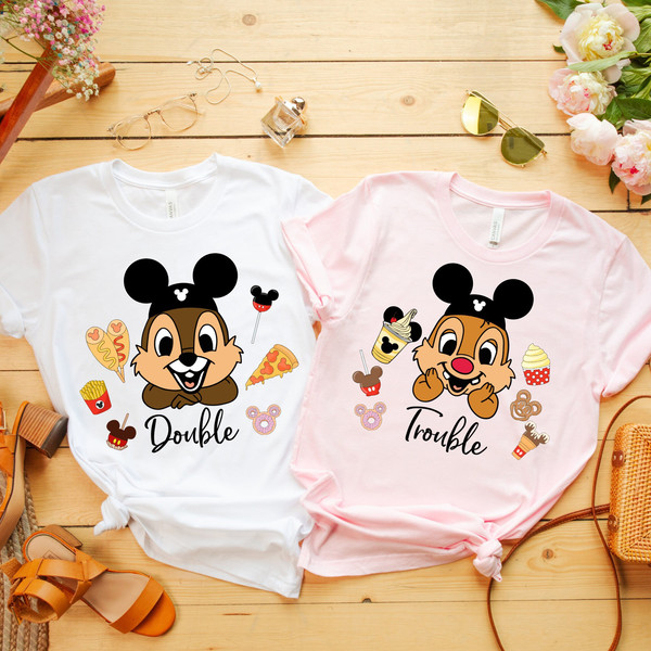 Chip N Dale Snacks Shirt, Double Trouble Shirt,Disney Couple Shirt,Disney Sibling shirt,Double Trouble Couple Shirt, Chip N Dale Sweatshirts.jpg