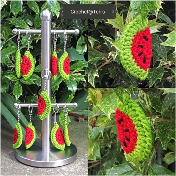 Watermelon Keychain Amigurumi Crochet Patterns, Crochet Pattern.jpg