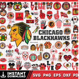 Chicago Blackhawks Team Bundles Svg, Chicago Blackhawks Svg, NHL Svg, NHL Svg, Png, Dxf, Eps, Instant Download.png