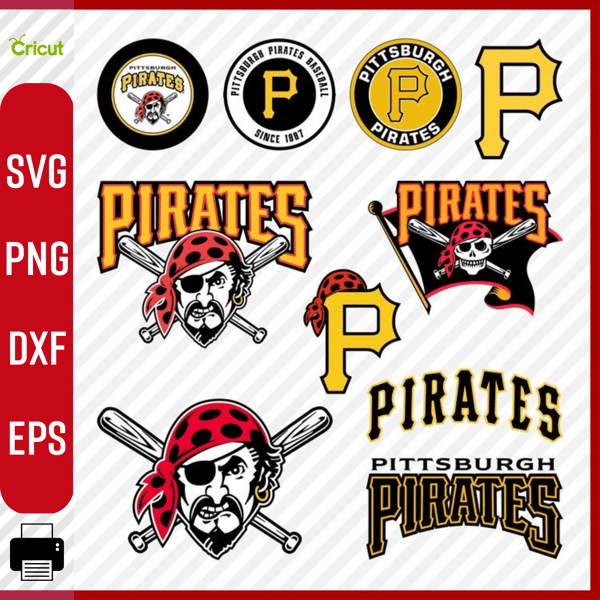 Layered Pittsburgh Pirates logo, Pittsburgh Pirates svg, Pittsburgh Pirates clipart, Pittsburgh Pirates cricut  .png