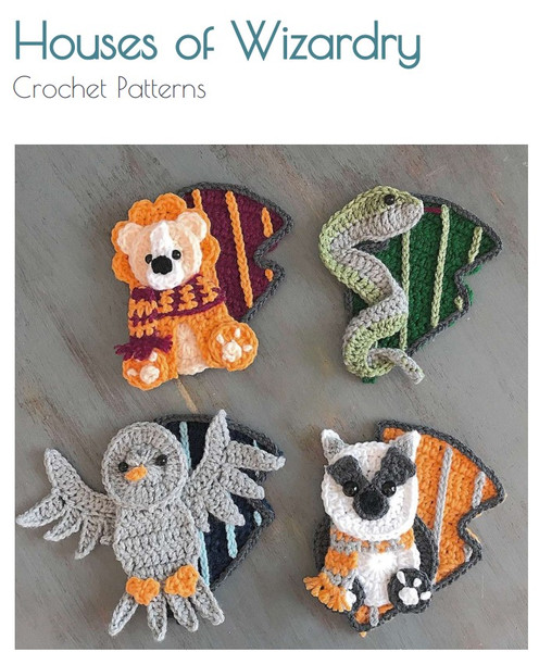 4x House of wizards Pattern  Amigurumi PDF Pattern toys patterns.jpg