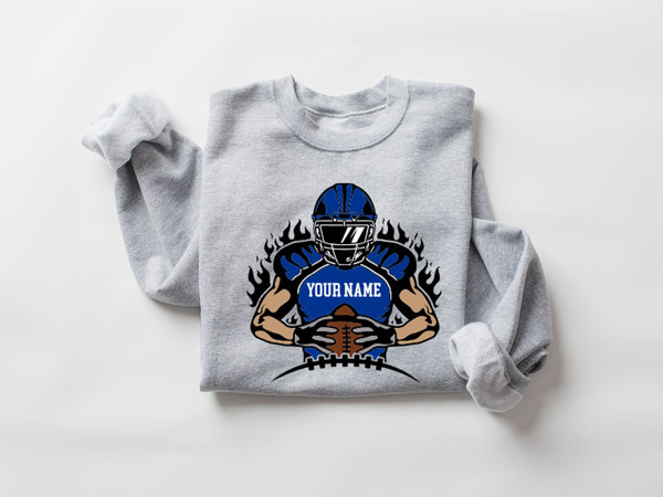 Customized Football Name Sweatshirt, Your Name Football Sweatshirt, Football Shirt, Game Day Shirt, Football Season Tee,Football Graphic Tee.jpg