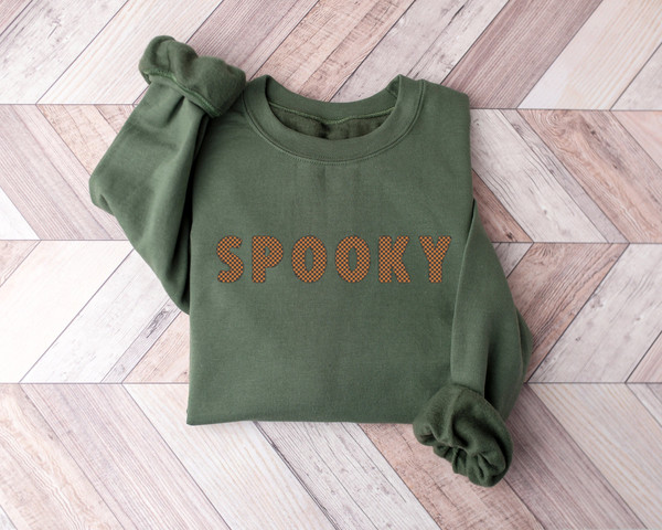 Spooky Halloween Sweatshirt, Halloween Sweatshirt, Womens Halloween Sweatshirt, Spooky Season Shirt, Halloween Gift Hoodie, Ghost Halloween.jpg