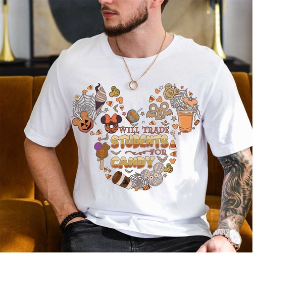 Will Trade Students For Candy Teacher Halloween Tshirt, Halloweentown University, Fall sweatshirt, Halloweentown Shirt,.jpg