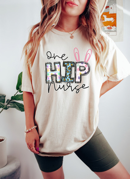 One Hip Nurse Shirt, Easter Nurse Shirt, Nurse Shirt, Easter Shirt ,Easter Nurse Gift, Easter Gift, Easter Tshirt, Easter RN Shirt, Hip Hop.jpg
