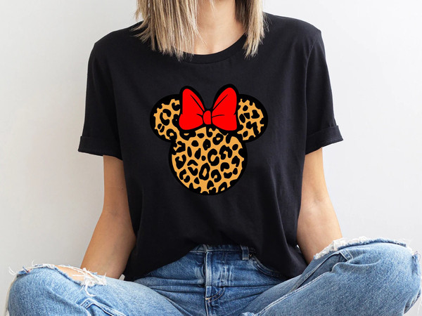 Disney Leopard Print Minnie Family Matching Shirts, Cute Disney Sweatshirt, Leopard  Minnie Mouse Hoodie, Disney Family Vacation Shirts.jpg
