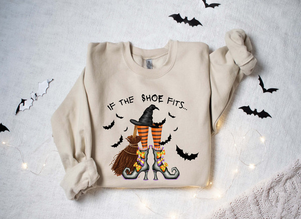 If The Shoe Fits Sweatshirt, Happy Halloween Shirt, Halloween Party Shirt, Halloween Gift Sweatshirt, Halloween Sweater, Halloween Costume.jpg