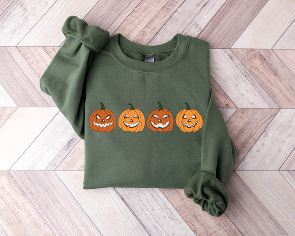 Pumpkin Sweatshirt, Pumpkin Sweater,Halloween gift for Woman, Halloween Crewneck Sweatshirt, Halloween Sweater, Spooky Season, Fall Shirts.jpg