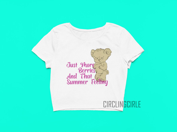 Harry Bear More Berries Crop Top, Harry Inspired Shirt, Trendy T Shirt, Y2K Shirt, Aesthetic Crop Tops, Crop Tee CR60.png