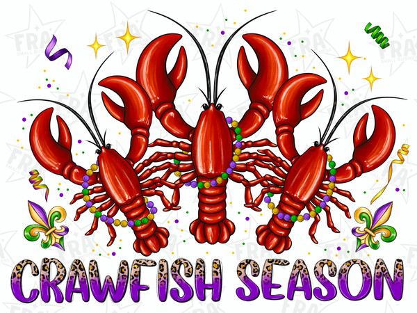 Crawfish season png sublimation design download, Happy Mardi Gras png, hand drawn crawfish png, Crawfish png, sublimate designs.jpg