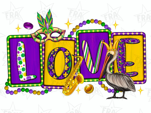 Love Mardi Gras Png Sublimation Design, Mardi Gras Png, Love Louisiana png, western Mardi Gras png, sublimate designs download.jpg